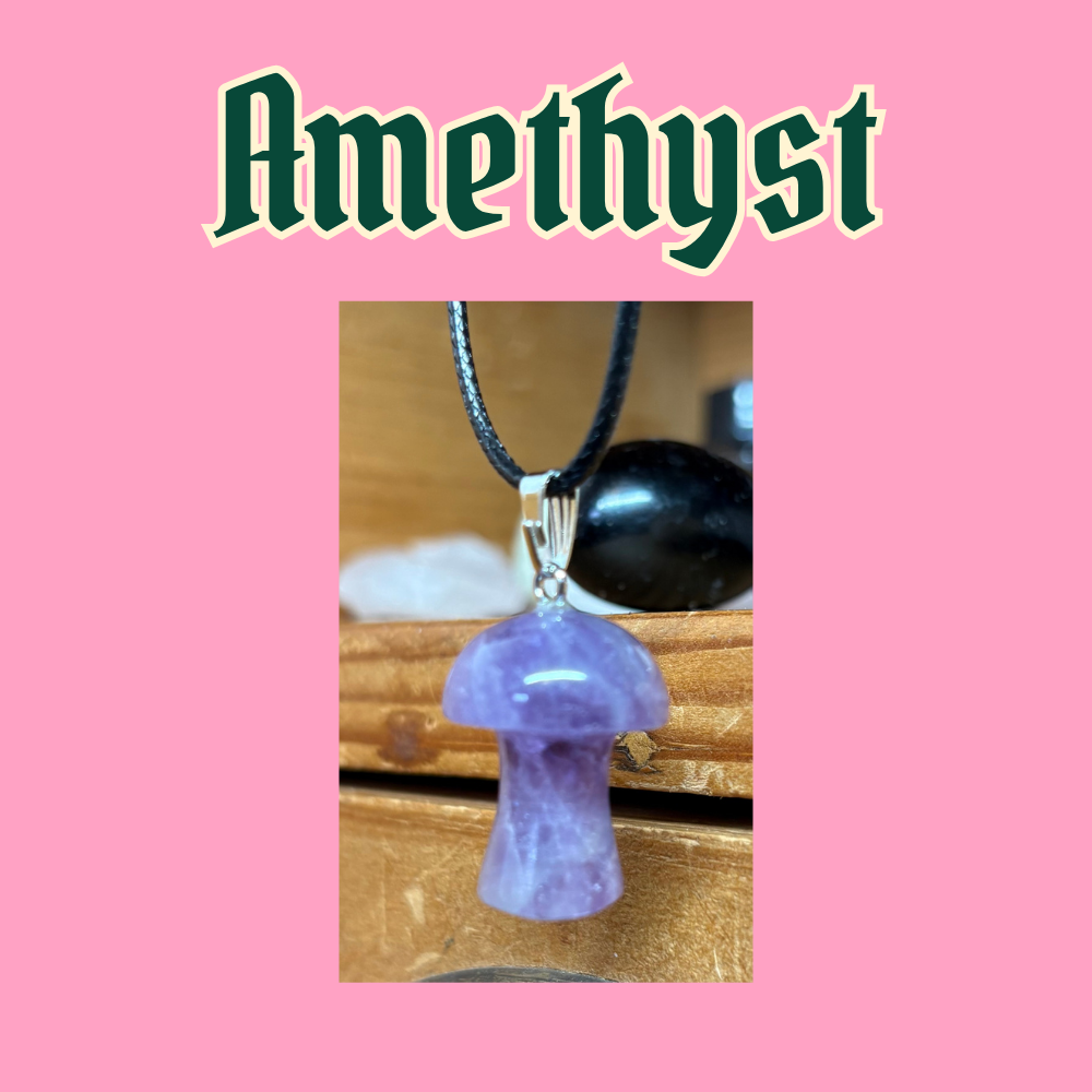Crystal Mushroom Necklaces