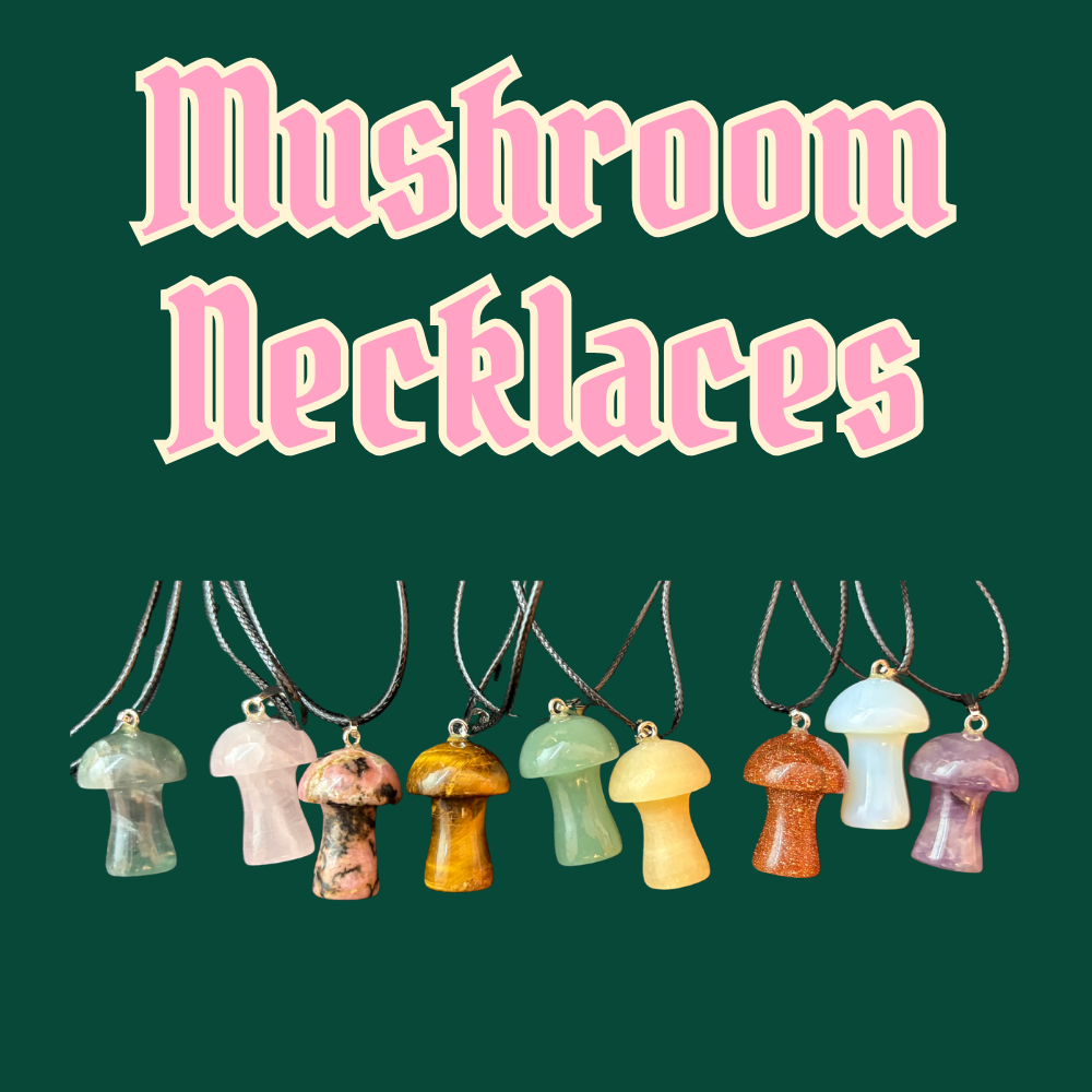 Crystal Mushroom Necklaces